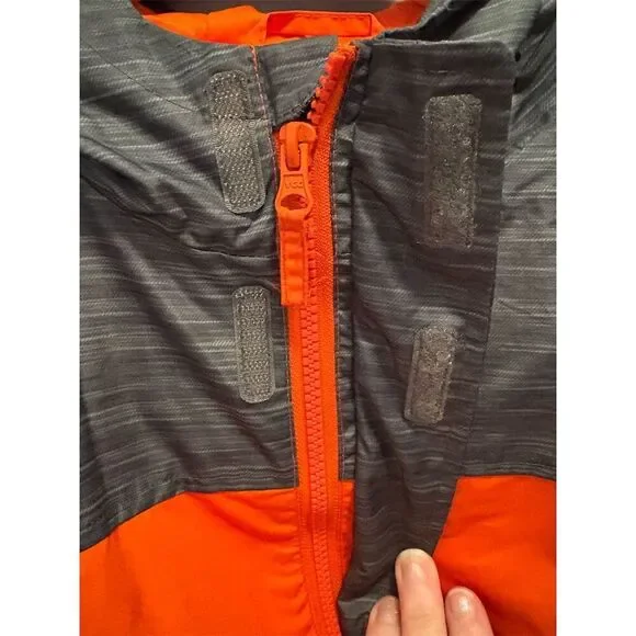 Faded Glory Boys XL Orange Hooded Windbreaker Jacket Zipper Closure - Picture 5 of 8
